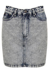 Acid Wash High Waisted Skirt